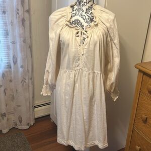 Old Navy NWT Ivory Cotton V-neck Ruffled Dress Size XXL Petite